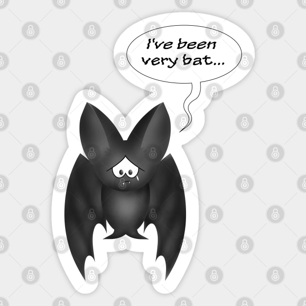 confessions of a sad bat Sticker by shackledlettuce